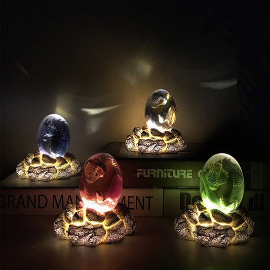 LED Lava Dragon Egg Resin garden Decor