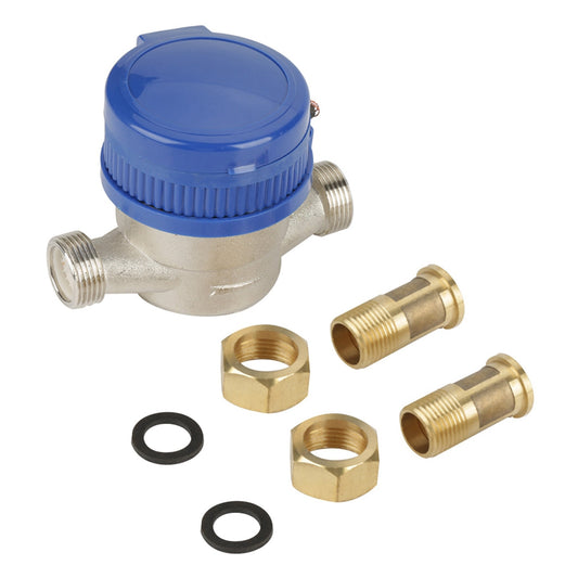 15mm 1/2 Inch Cold Water Meter with Fittings