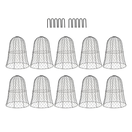 10 Packs Black Garden Chicken Wire Cloche Plant Protector